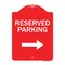 Signmission Designer Series Reserved Parking 2, Red & White Heavy-Gauge Aluminum Sign, 24" x 18", RW-1824-9765 A-DES-RW-1824-9765 - alternate 1